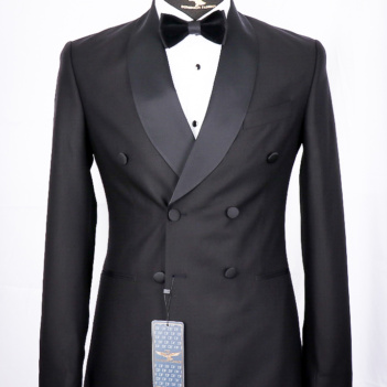 Double-Breasted Tuxedo Black